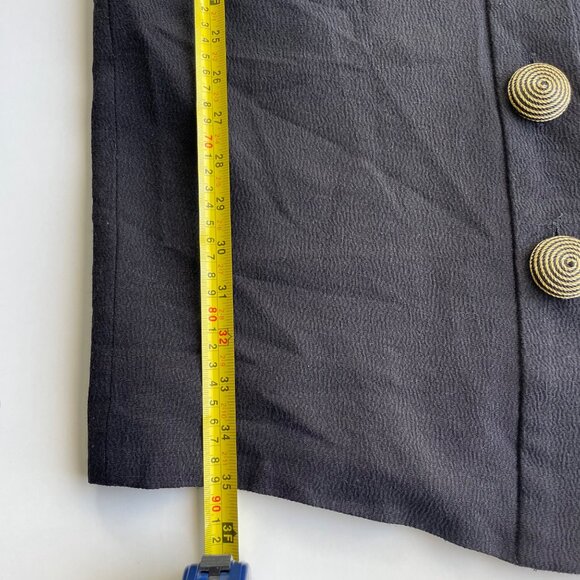 Vintage Chetta B Neiman Marcus Black‎ Button-Down Dress 80's Mature Classic Chic - Picture 9 of 12